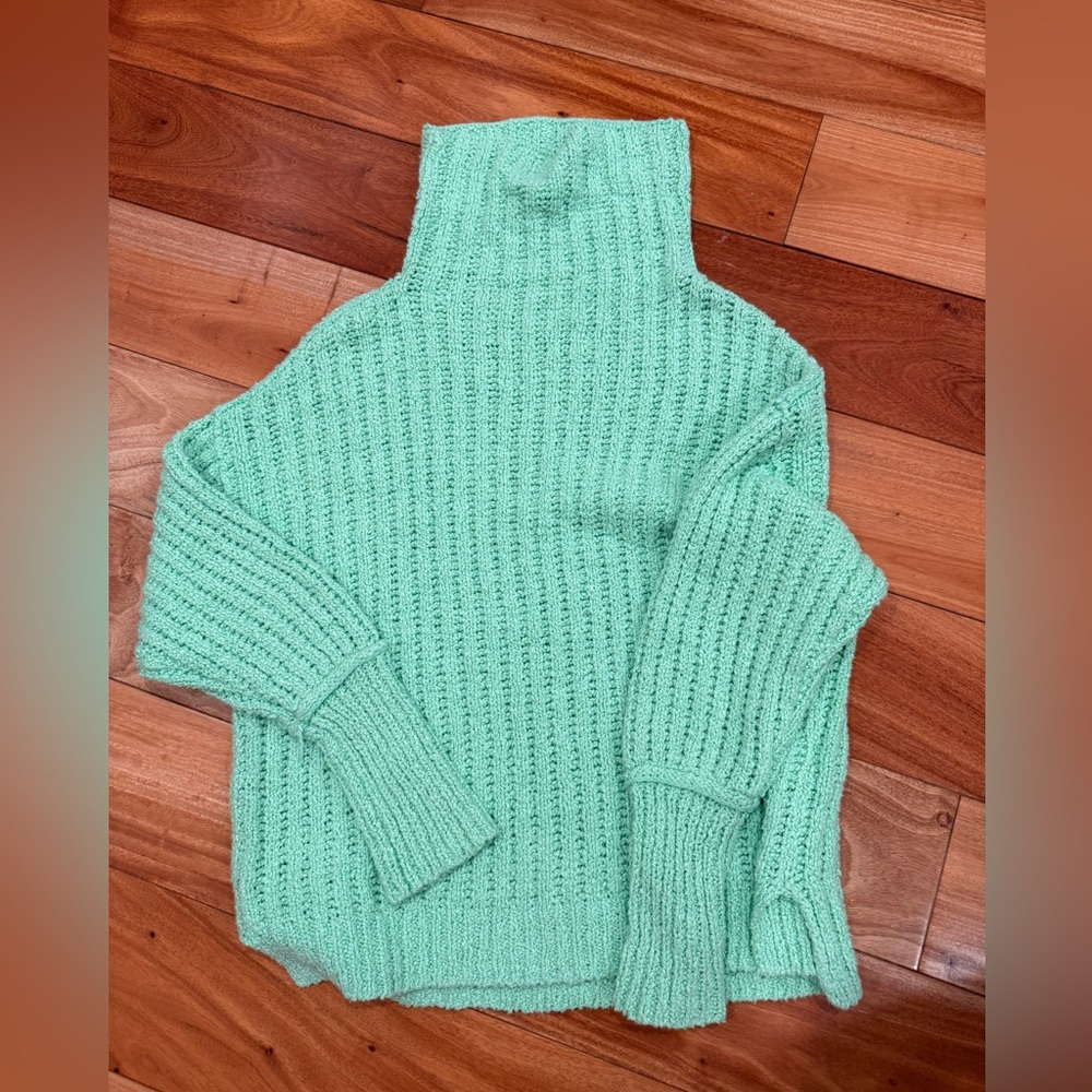 We The Free Light Green Knit Sweater